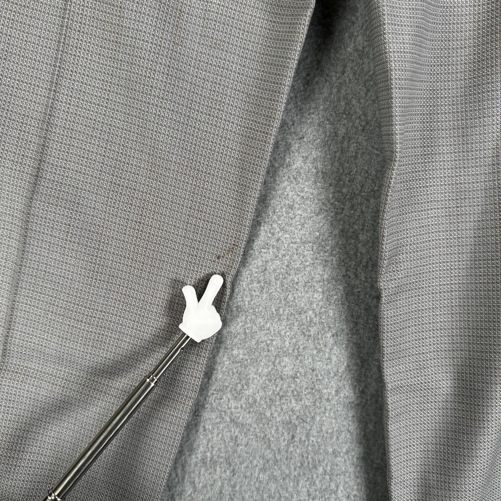 Zanella Austin Dress Pants Mens 35x28 Gray Check Pleated Cuffed Made In Italy - Picture 10 of 12